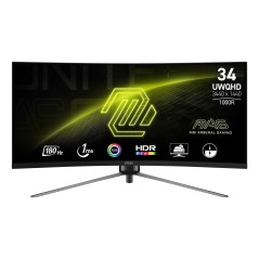 MSI MAG 345CQR 34" UltraWide Monitor - 3440 x 1440, 180Hz, HDMI & DisplayPort, Perfect for Gaming & Multitasking!